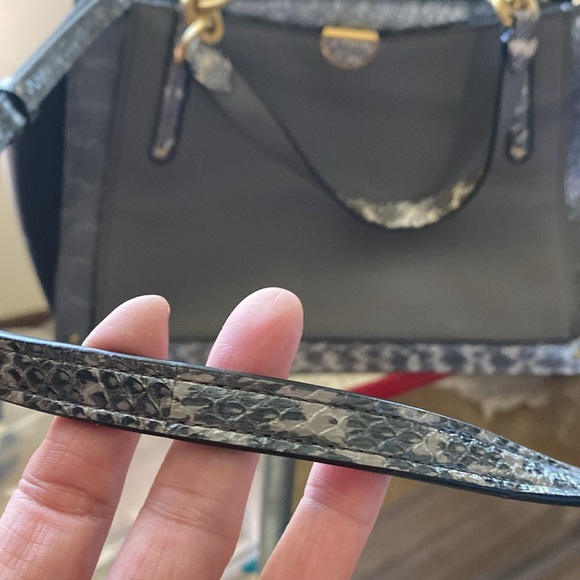 Coach bag almost new in grey/blue color with gold accents in hardware - Picture 5 of 13